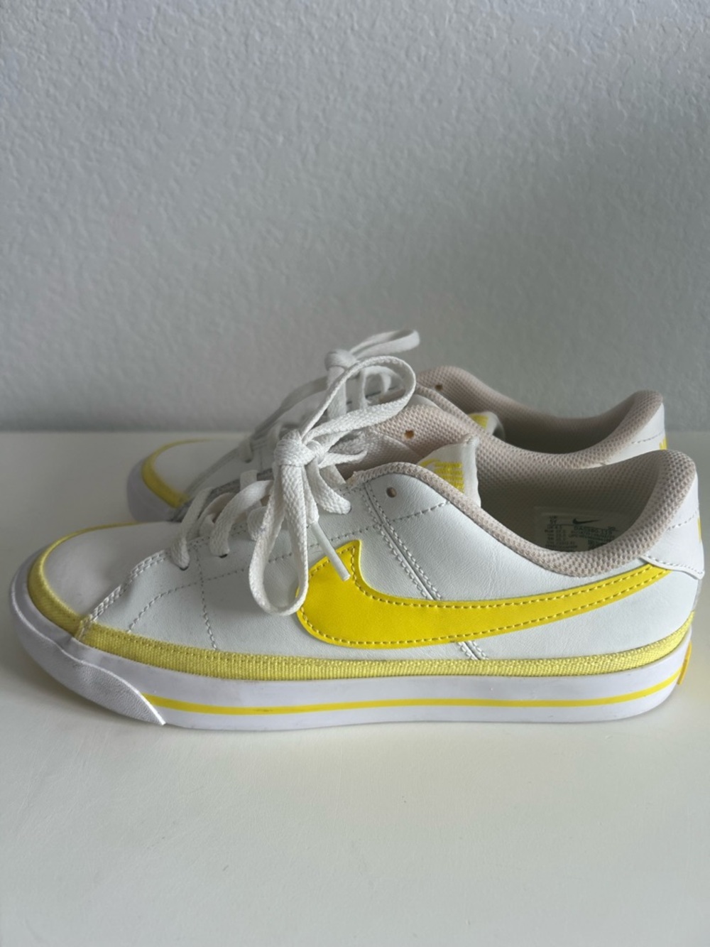 Nike Low Top Sneakers, Court Legacy Low, Yellow, Big Kids’ Size 5Y